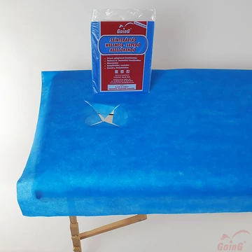 1040 Masszázslepedő 80x200 cm "X" arclyuk kivágással Középkék