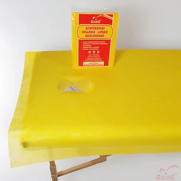 1040 Masszázslepedő 80x200 cm "X" arclyuk kivágással Sárga