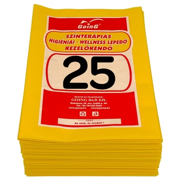 1040 Higiéniai/Masszázs lepedő 80x200 cm Sárga - 25 db