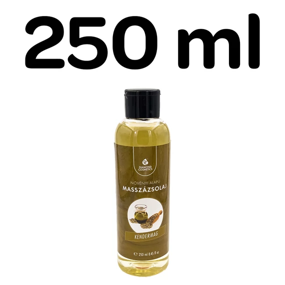 Diamond Kendermag masszázsolaj 250 ml – növényi alapú, nyugtató olaj masszőröknek