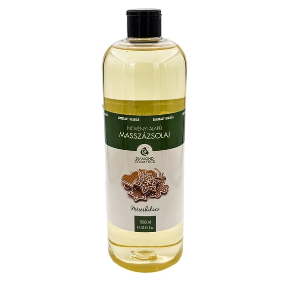 Diamond Mézeskalács masszázsolaj 1 liter – növényi alapú, ünnepi illatú olaj masszőröknek 