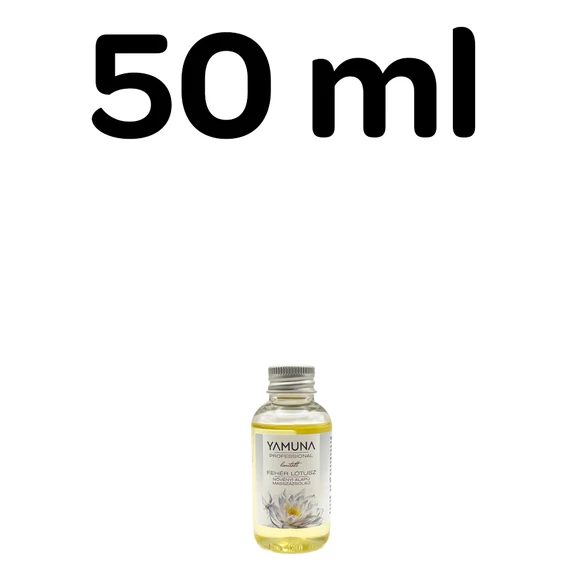 Yamuna Fehér Lótusz masszázsolaj 50 ml – növényi alapú, virágos masszázsolaj