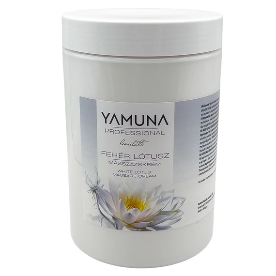 Yamuna Fehér Lótusz masszázskrém 1020 g – balzsamos–virágos masszázskrém