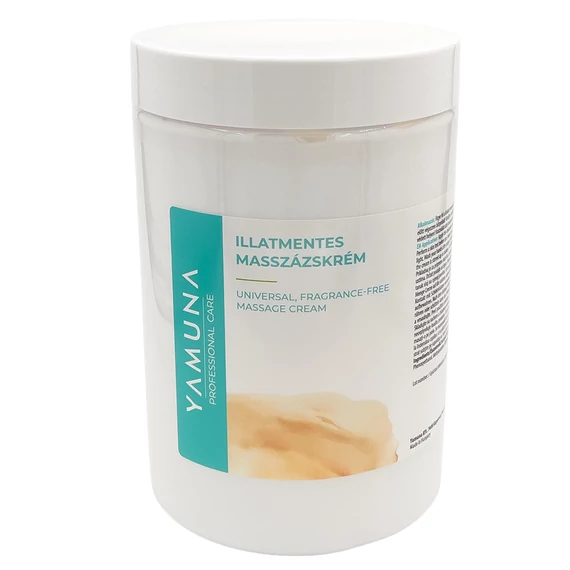 Yamuna Illatmentes zsíros masszázskrém 1020 g – mandulaolajos, bőrpuhító krém masszőröknek