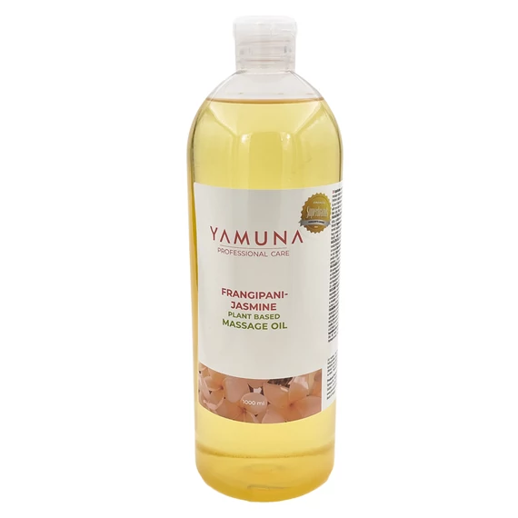 Yamuna Frangipáni–jázmin masszázsolaj 1000 ml – Növényi alapú, virágos olaj masszőröknek