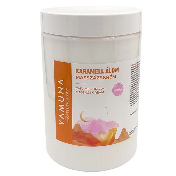 Yamuna Karamell Álom masszázskrém 1020 g – illatos, zsíros krém masszőröknek