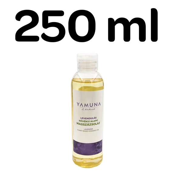 Yamuna Levendulás masszázsolaj 250 ml – növényi alapú, nyugtató olaj masszőröknek