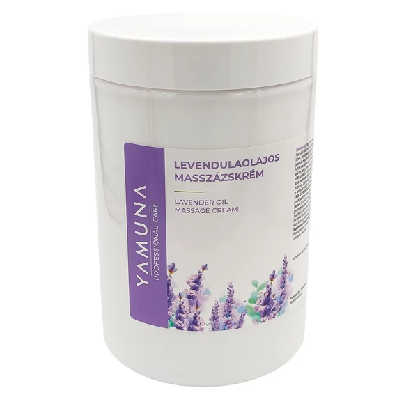 Yamuna Levendulaolajos masszázskrém 1020 g – nyugtató, hidratáló krém masszőröknek