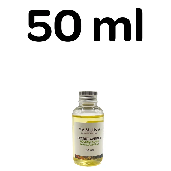 Yamuna Secret Garden masszázsolaj 50 ml – növényi alapú, illatos olaj masszőröknek