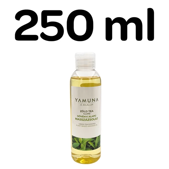 Yamuna Zöld tea masszázsolaj 250 ml – növényi alapú, frissítő olaj masszőröknek