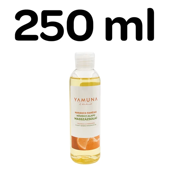Yamuna Narancs–fahéjas masszázsolaj 250 ml – növényi alapú, melegítő olaj masszőröknek