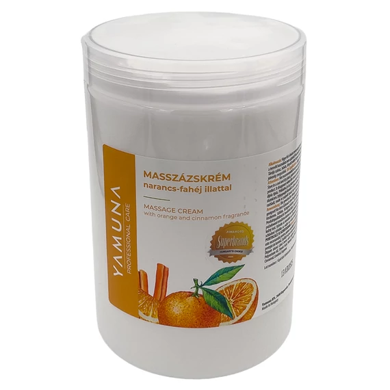 Yamuna Narancs-fahéj masszázskrém 1020 g – illatos, zsíros krém masszőröknek