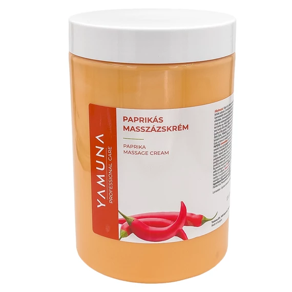 Yamuna Paprikás masszázskrém 1020 ml – alakformáló, melegítő krém masszőröknek