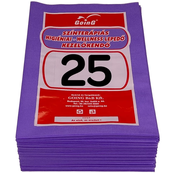 1040 Színterápiás Higiéniai/Masszázs lepedő 80x200 cm Lila - 25 db