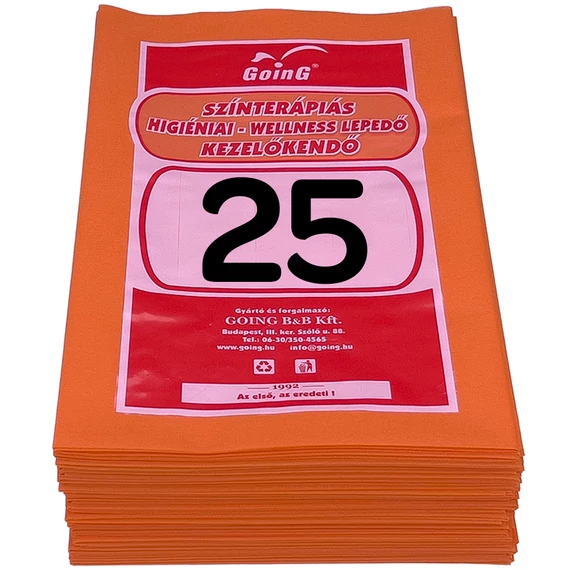 GOING 1040 Színterápiás Higiéniai/Masszázs lepedő 80x200 cm Narancs - 25 db