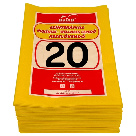GOING 1040 Higiéniai/Masszázs lepedő 100x200 cm Sárga - 20 db