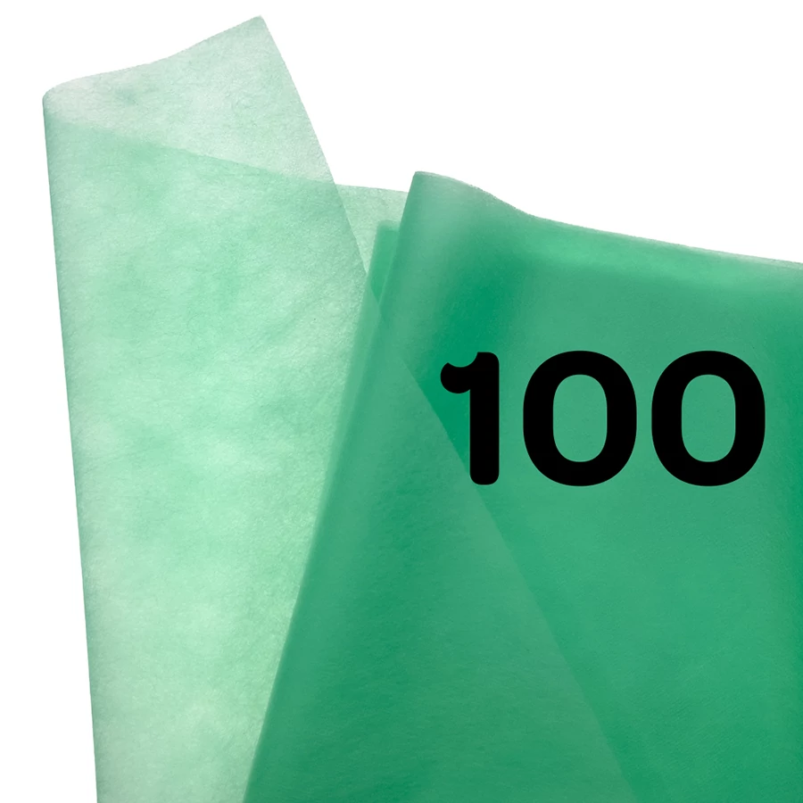 Egyszer használatos arclyuk-kendő Középzöld - 100 db