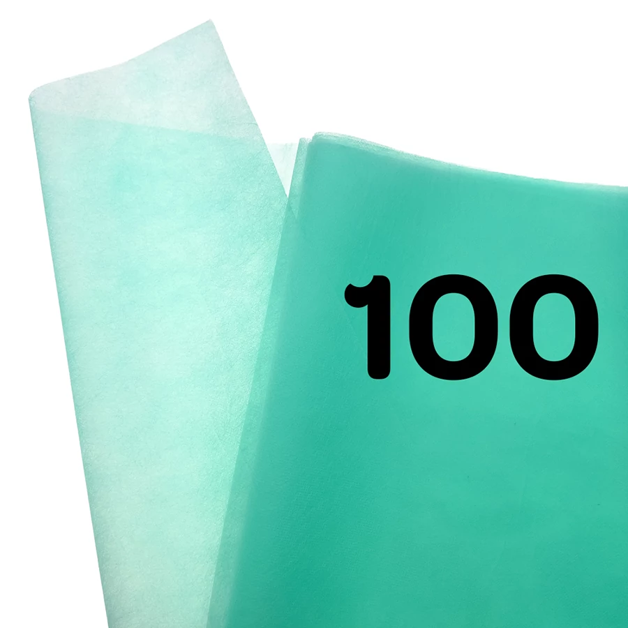 Egyszer használatos arclyuk-kendő Világoszöld - 100 db