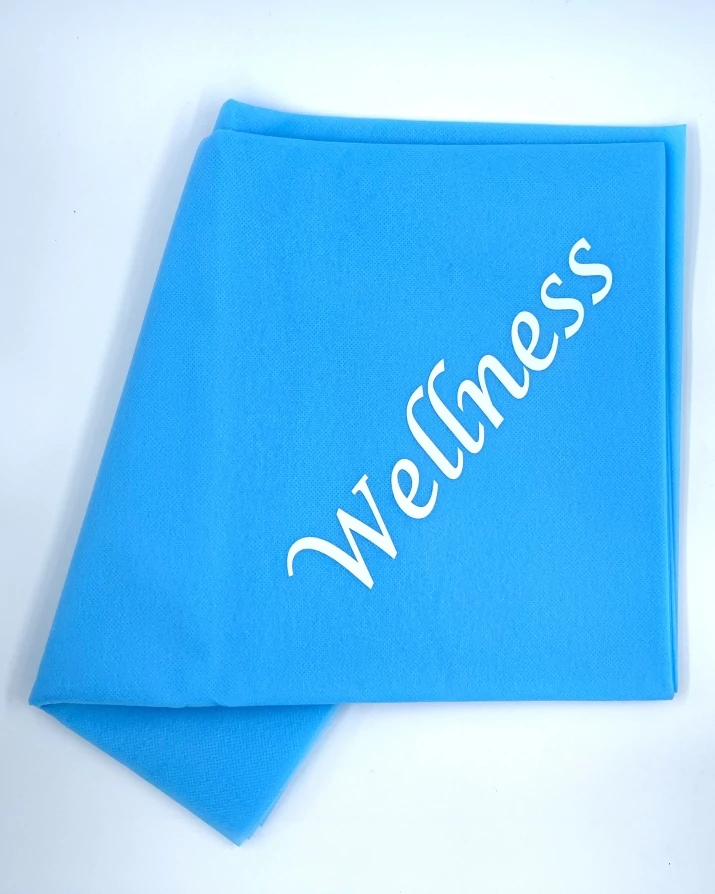 1040 Higiéniai lepedő 80x200 Világoskék - Wellness felirat F
