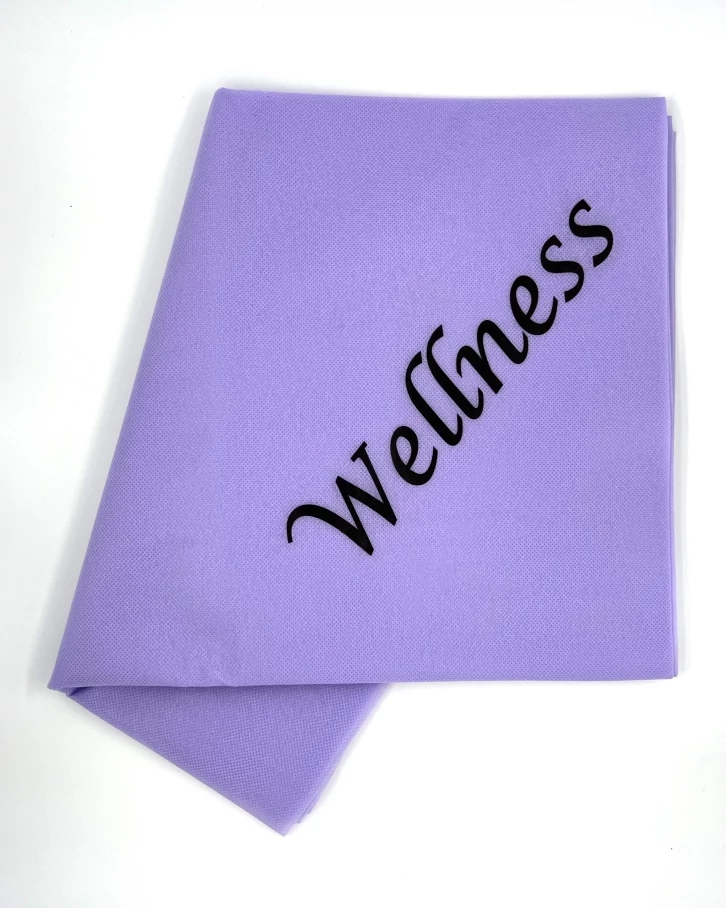 1040 Higiéniai lepedő 80x200 Világoslila - Wellness felirat FK