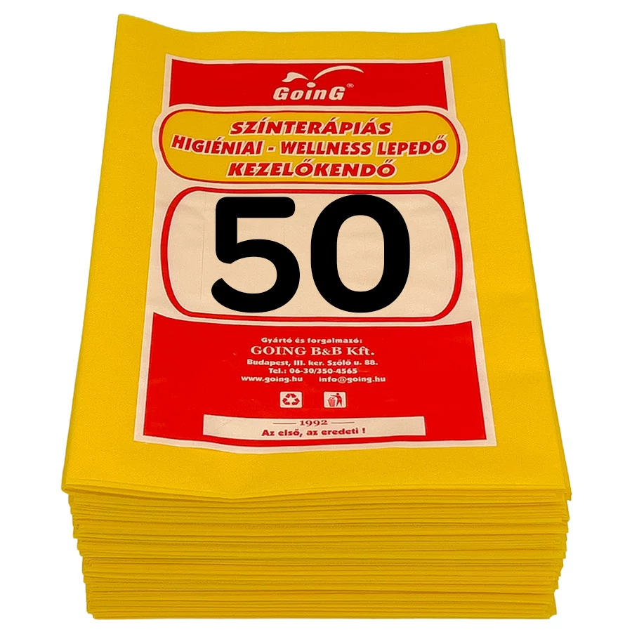 1040 Fej/láb alátét 40x40 cm Sárga - 50 db